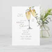 Party im House Champagne Toast Brautparty Einladung (Stehend Vorderseite)