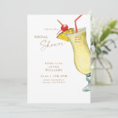 Party im House Pina Colada Brautparty Einladung (Stehend Vorderseite)