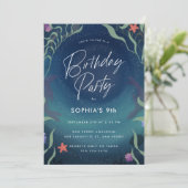 Party im Kindergeburtstag des Ozeans Einladung (Stehend Vorderseite)