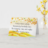 Party im Oktober Karte (Gelbe Blume)