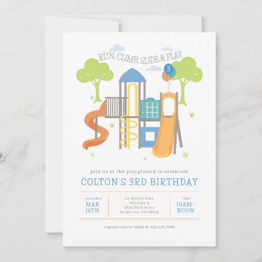 Party im Park Birthday Einladung (Vorderseite)