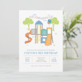 Party im Park Birthday Einladung (Stehend Vorderseite)