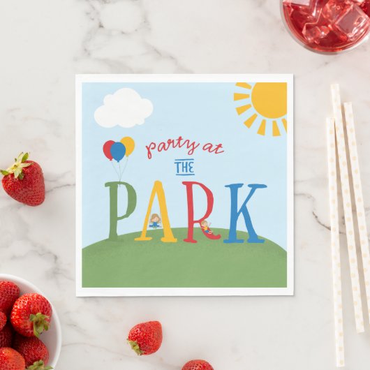 Party im Park Birthday Napkins Serviette (Beispiel)