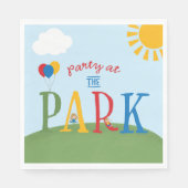 Party im Park Birthday Napkins Serviette (Vorderseite)