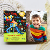Party im Park Geburtstag Foto Einladung
