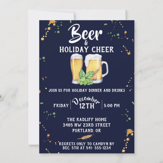 Party im Pub Style Einladung (Vorderseite)