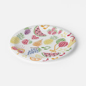 Party im Sommer (weißer Hintergrund) Pappteller (Schrägansicht)