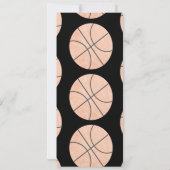 Party im Stil eines modernen Basketballmusters Einladung (Rückseite)