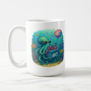 Party im Tiefsee: 40. Geburtstag Octopus-Tasse Kaffeetasse