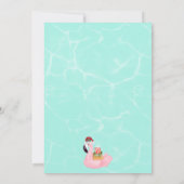 Party im tropischen Pool Weihnachten im Juli Einladung (Rückseite)