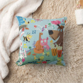 Party im walddekorativen Kissen (Decke)