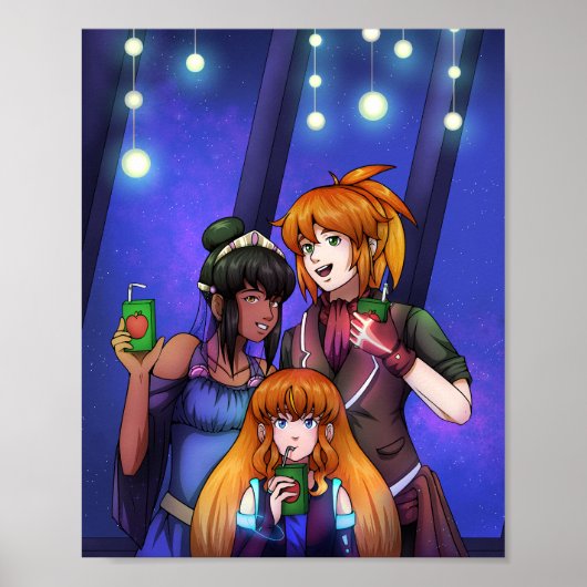 Party im Weltraum Poster (Vorne)