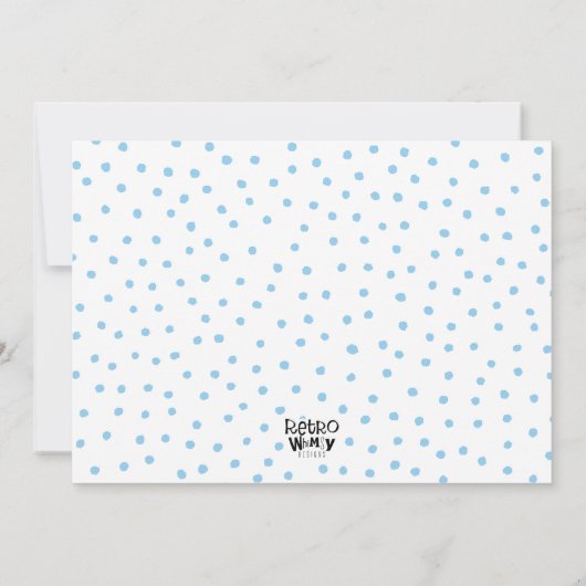 Party im Winter Boys Indoor Snowy Schwimmen Einladung (Rückseite)