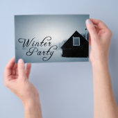 Party im Winter: in der Kabine schneien Flyer (Handgriff)