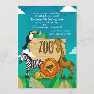 Party im Zoo Einladung