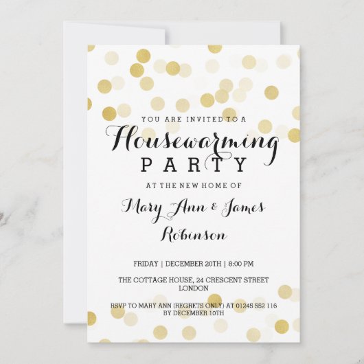 Party-Imitate Glitzer Beleuchtung Einladung (Vorderseite)