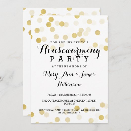 Party-Imitate Glitzer Beleuchtung Einladung (Vorne/Hinten)