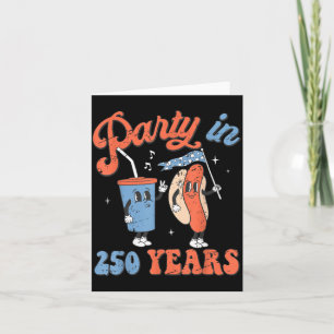 Party in 250 Jahren Lustiger Hotdog Männer Frauen Karte