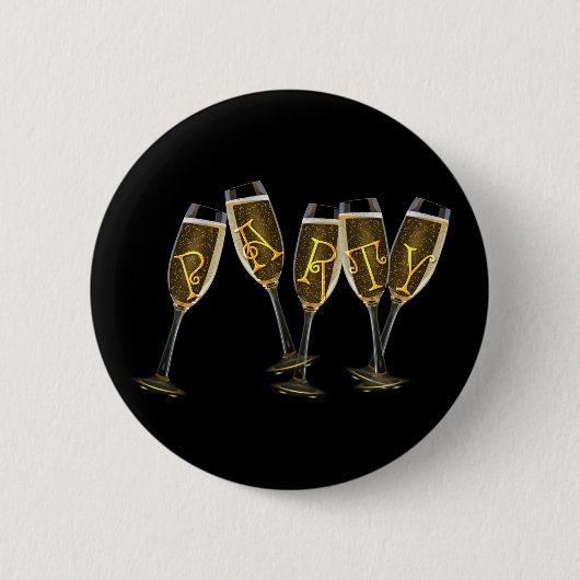 Party in Champagne Button (Vorderseite)
