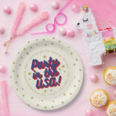 Party in den USA 4. Juli Dekorationen Pappteller (Party)