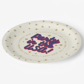 Party in den USA 4. Juli Dekorationen Pappteller (Schrägansicht)