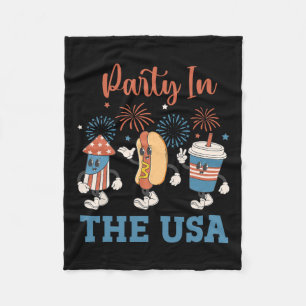 Party in den USA 4. Juli Funny Party Usa Sommer Fleecedecke
