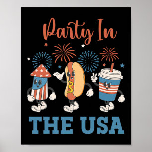 Party in den USA 4. Juli Funny Party Usa Sommer Poster