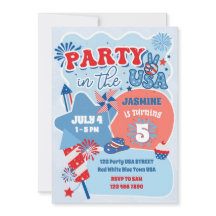 Party in den USA 4. Juli Geburtstag Einladung