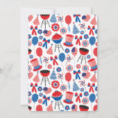 Party in den USA 4. Juli GRILLEN Einladung (Rückseite)