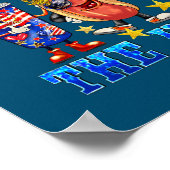 Party in den USA 4. Juli Hotdog Lover Funny Poster (Ecke)