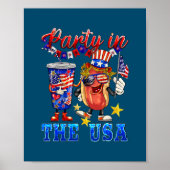 Party in den USA 4. Juli Hotdog Lover Funny Poster (Vorne)