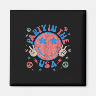 Party in den USA 4. Juli Preppy Lächeln Retro mir Magnet