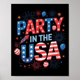 Party in den USA 4. Juli Unabhängigkeit Poster