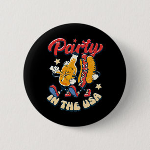 Party in den USA 4. Juli Unabhängigkeitstag USA Button