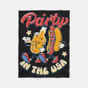 Party in den USA 4. Juli Unabhängigkeitstag USA Fleecedecke