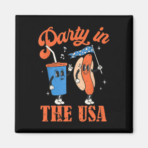 Party in den USA 4. Juli Unabhängigkeitstag USA Magnet