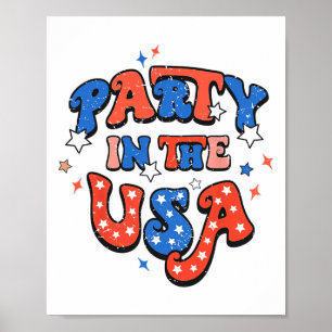 Party in den USA 4. Juli Unabhängigkeitstag USA Poster
