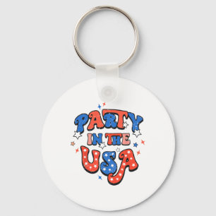 Party in den USA 4. Juli Unabhängigkeitstag USA Schlüsselanhänger