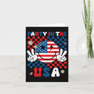Party in den USA am 4. Juli Amerikanisches Flaggen Karte