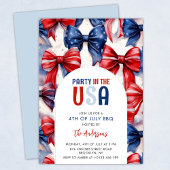 Party in den USA Coquette Bow 4. Juli Einladung