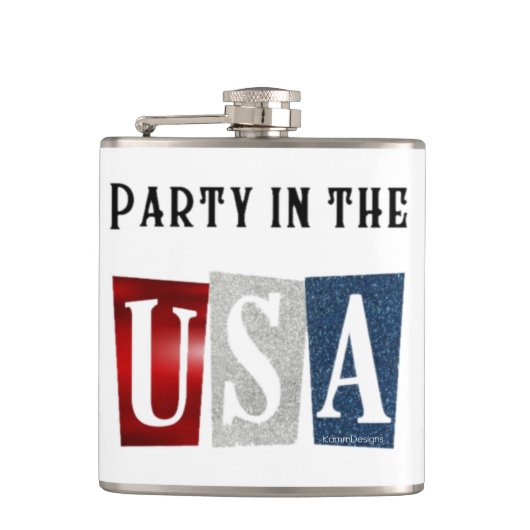 Party in den USA Flachmann (Vorderseite)