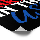 Party in den USA Funny 4. Juli American Flag S Poster (Ecke)