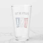 Party in den USA Glas (Rückseite)