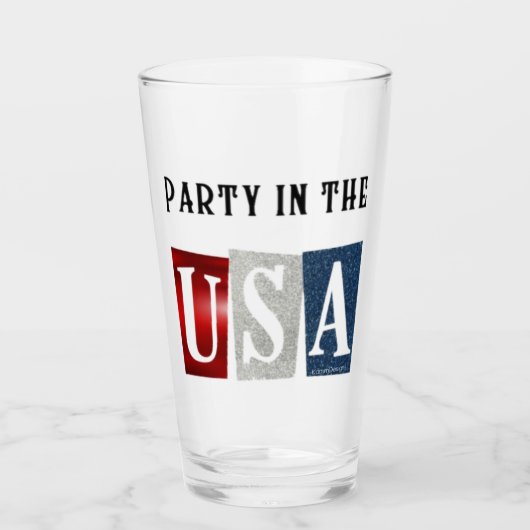 Party in den USA Glas (Vorderseite)