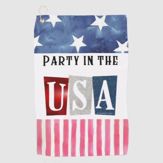 Party in den USA Golfhandtuch (Vorderseite)
