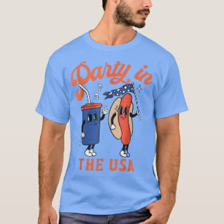 Party in den USA Hot Dog Lover USA Funny 4. T-Shirt