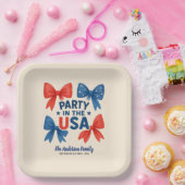 Party in den USA Patriotic 4. Juli Custom Pappteller (Party)