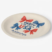 Party in den USA Patriotic 4. Juli Custom Pappteller (Schrägansicht)