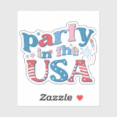 Party in den USA Patriotic Aufkleber (Blatt)