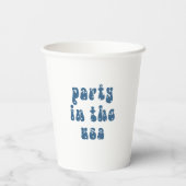 Party in den USA Patriotic Paper Cups Pappbecher (Rückseite)